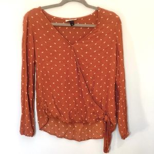 Universal Threads Long sleeve Blouse; Burnt Orange; Size: S